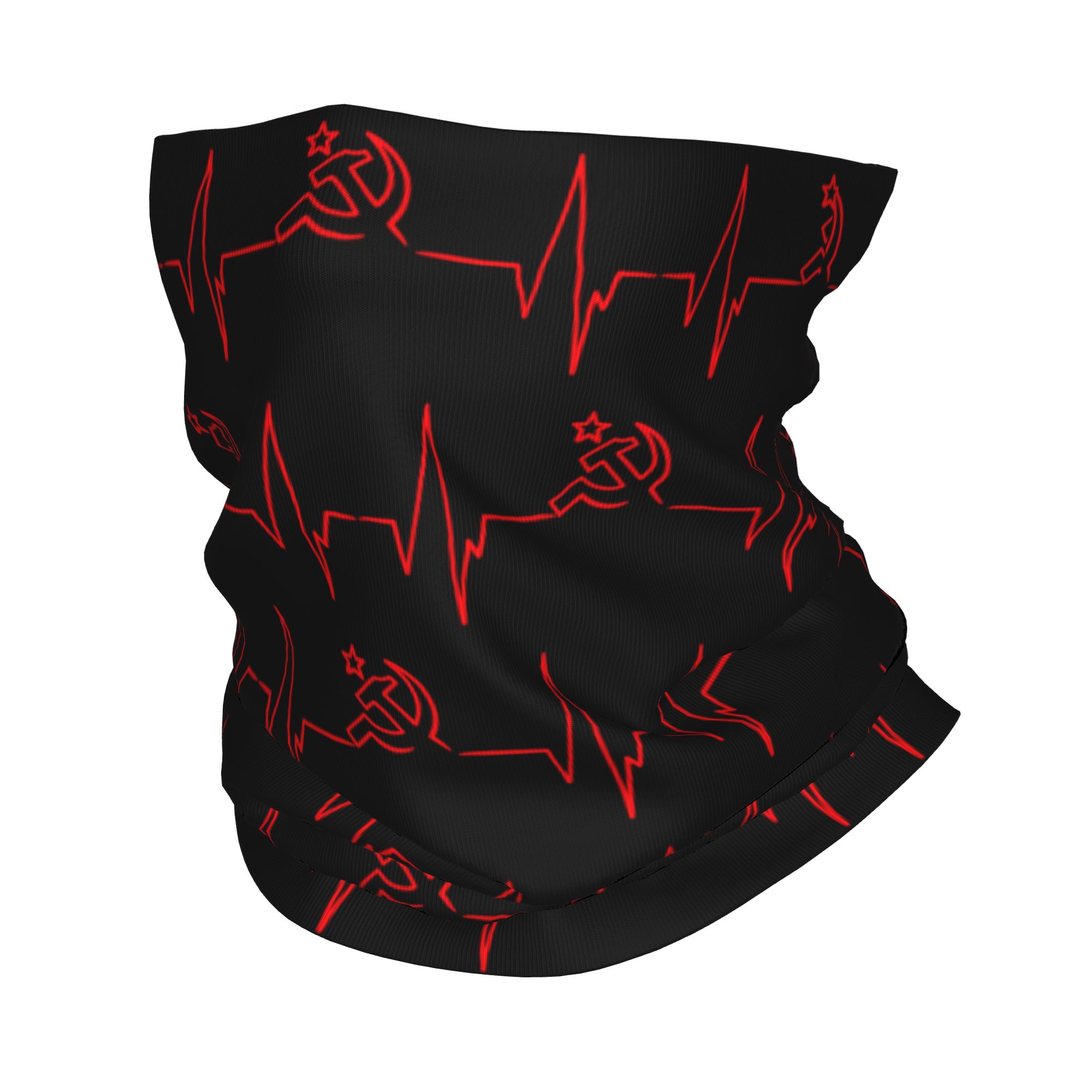 Neck Gaiter Face Cover - Custom Hartslag Russische Vlag Rusland CCCP