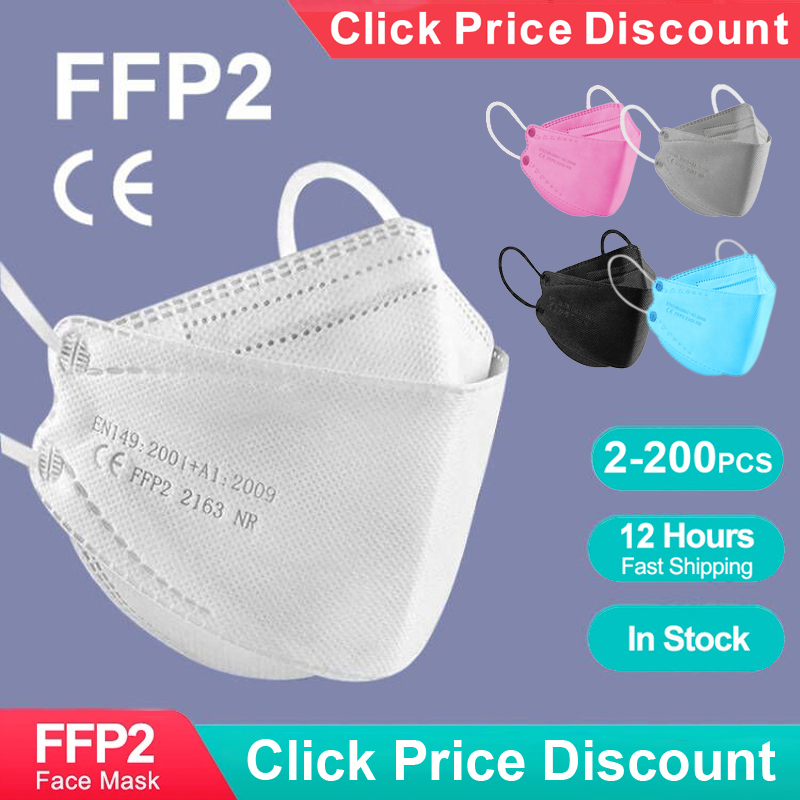 Anti Pollution Mask - Volwassen visvormig gecertificeerd KN95 FFP2-masker 4