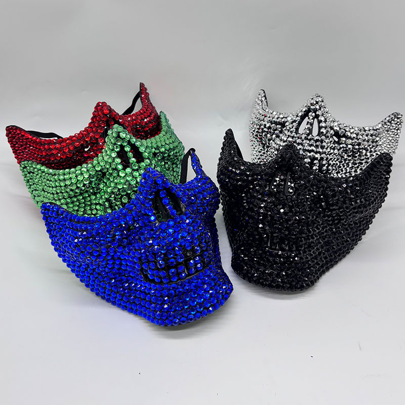 Respirator Half Face - Strass Half Schedel Masker voor Mannen