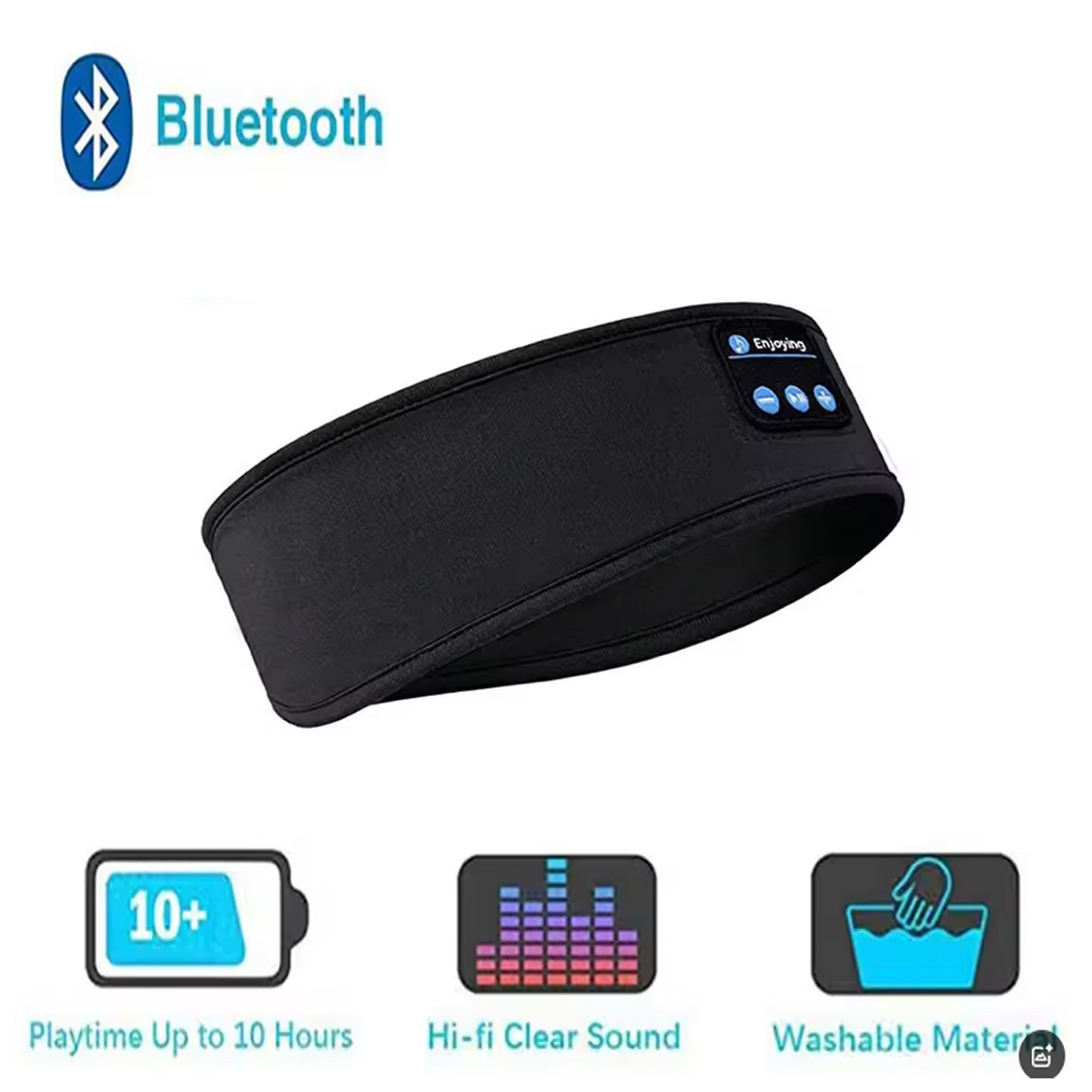 Mask Lanyard Adjustable - Draadloze Bluetooth Slapen Hoofdband Fone Oortelefoon