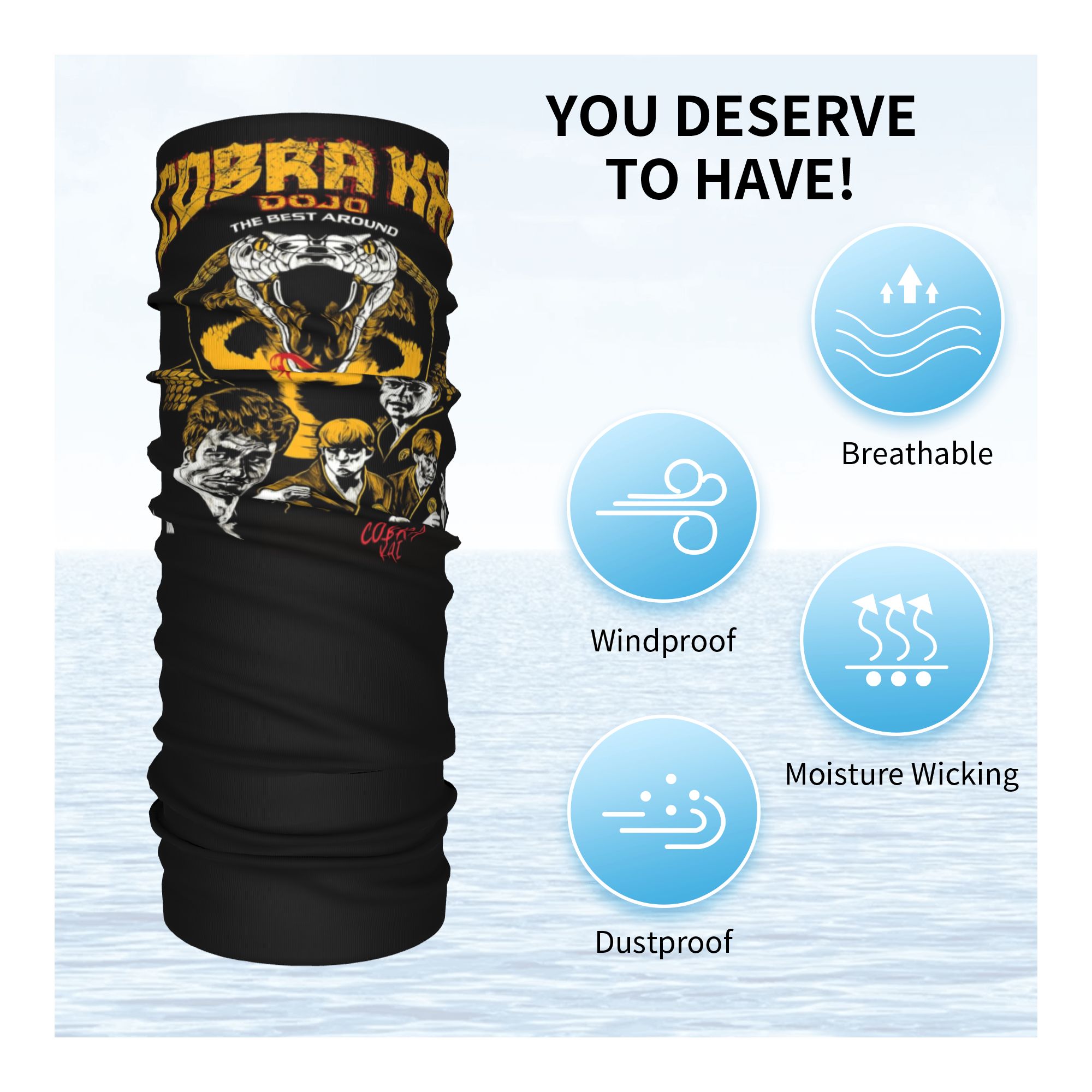 Custom Cobra Kai Bandana Neck  - Neck Gaiter Face Cover recensie en prijs