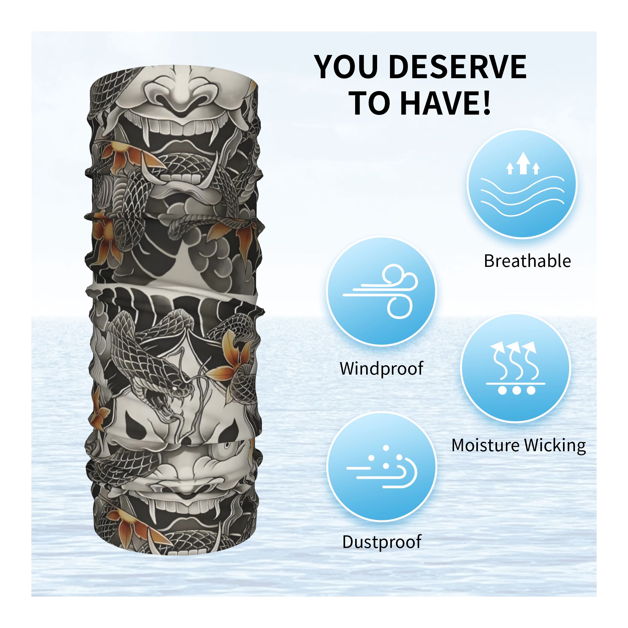 Aangepaste Samurai Oni Demon B - Neck Gaiter Face Cover recensie en prijs