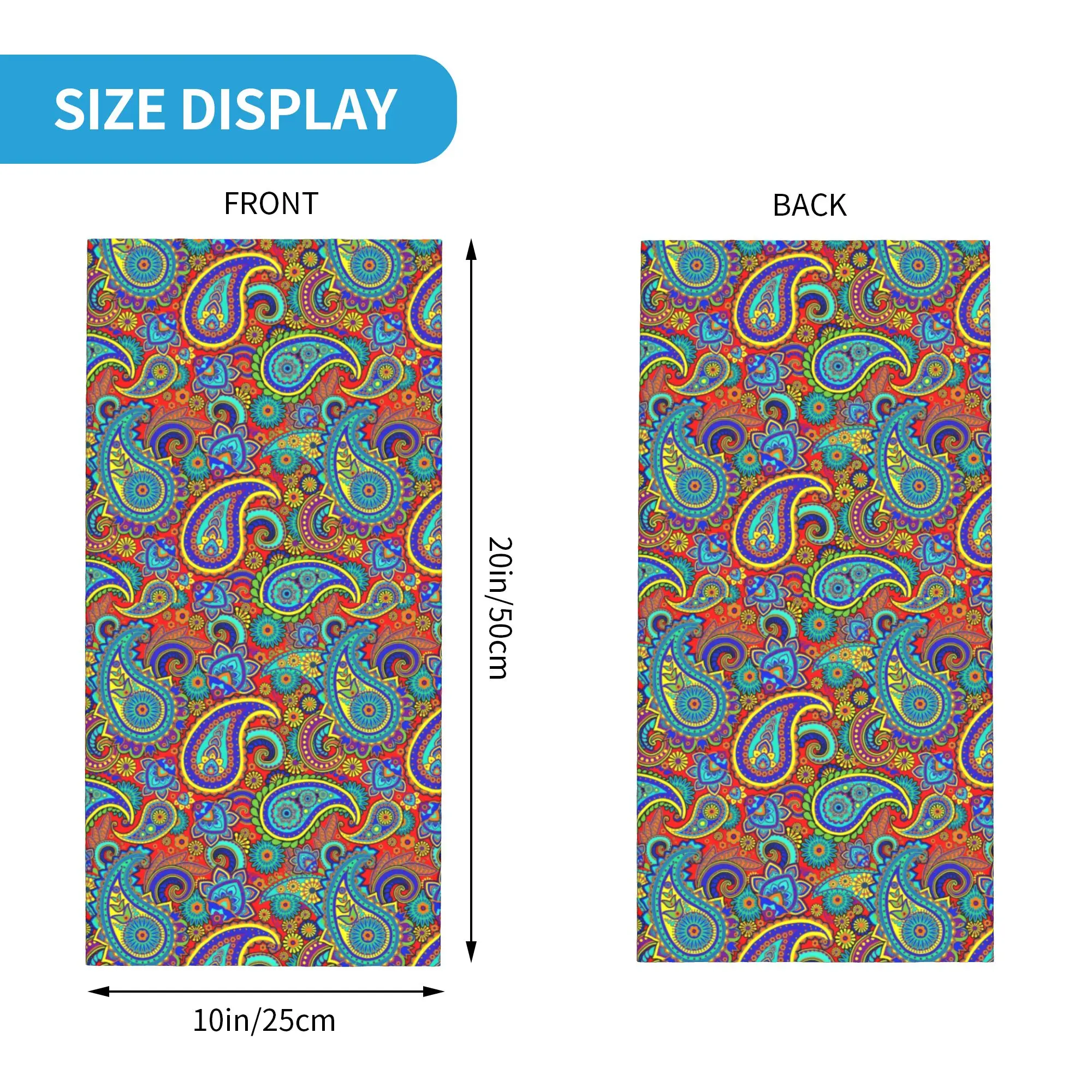 Kleurrijke retro paisley patro - Neck Gaiter Face Cover recensie en prijs