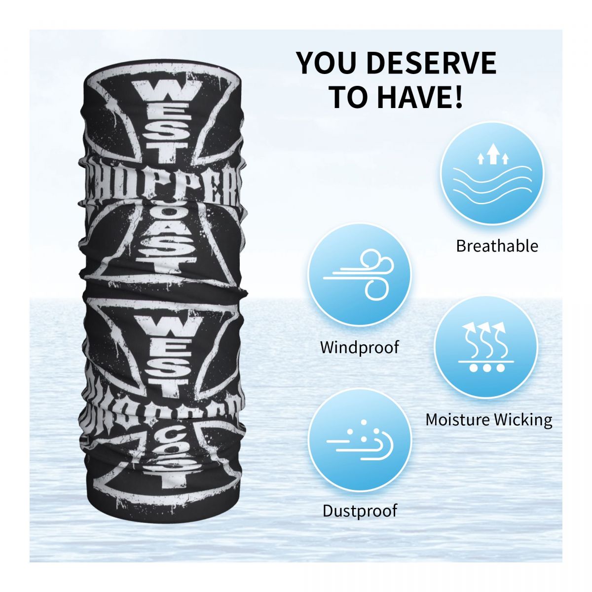 West Coast Iron Cross Choppers - Neck Gaiter Face Cover recensie en prijs